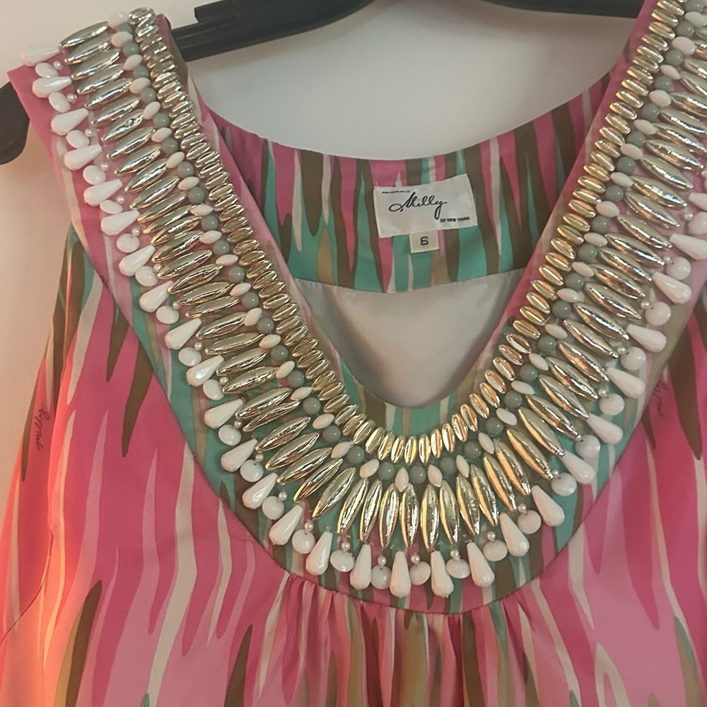 Vibrant Pink and Green Kids Dress